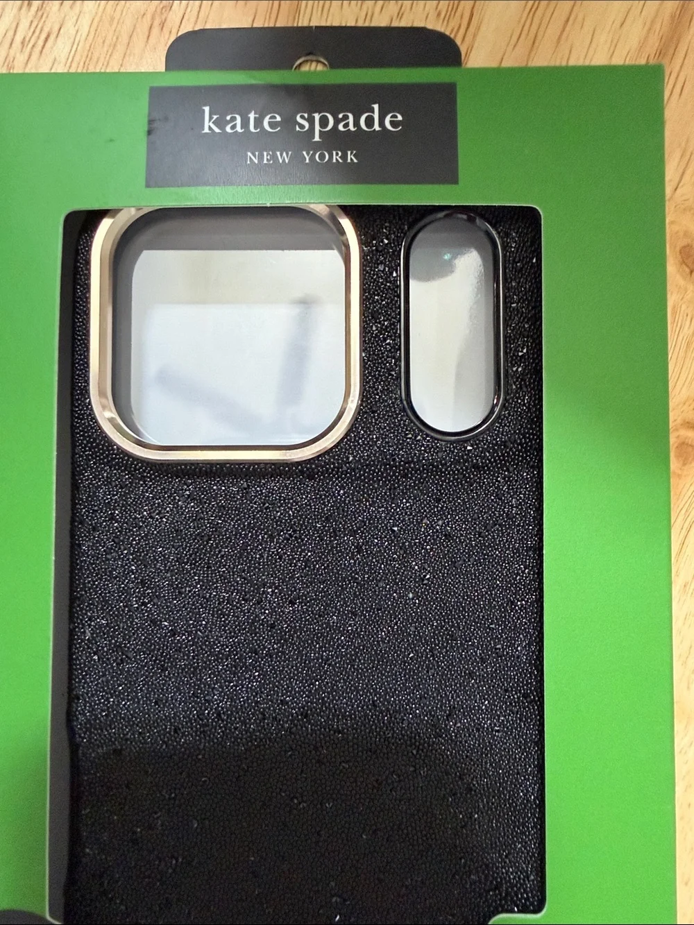 kate spade Black Crystal Pavé iPhone Case with Gold Trim